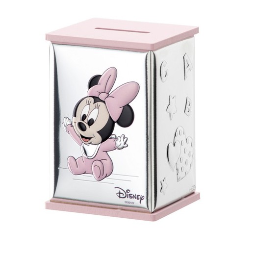 Hucha Baby Minnie Bilaminanado Plata D565RA 8x8x8x11,5 Disney