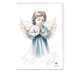 Icono Religioso Ángel De La Guarda Celeste 2307/3XCS 10x14cm