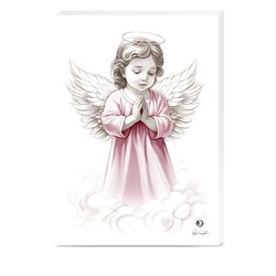 Icono Religioso Ángel De La Guarda Rosa 2307/6RAS 20x25cm