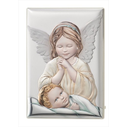 Icono Religioso Angeles Con Niño Coloreado EV5180/09B 8,5x12,5cm