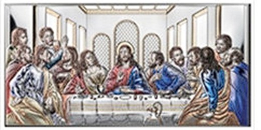 Icono Religioso Última Cena Coloreado 81237/7LCOL 24,5x50cm