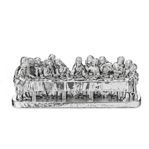 Icono Religioso Ultima Cena Plateado R18238ARG 16,5x6cm