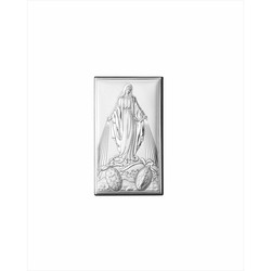 Icono Religioso Virgen Milagrosa Plateado 81322/3L 6,5x11cm