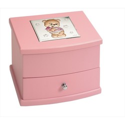 Joyero Cajon Comunión Oso GA1032 18X13X13 Rosa