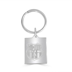 FC Barcelona Silver Square Keychain LLFCBCUA