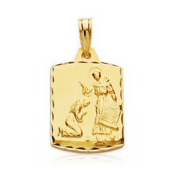 Saint Francis Blessing Medal Gold 18kts 21x13mm P2879-320