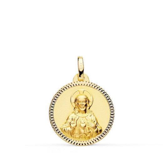 Medaglia d'oro Cuore di Gesù 18kts 18mm P5004-918