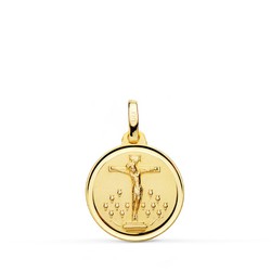 Christ of the Lagoon Medal 18k Gold Bezel 16mm 27000199