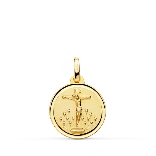 Medal Chrystusa z Laguny 18-karatowa złota ramka 16 mm 27000199