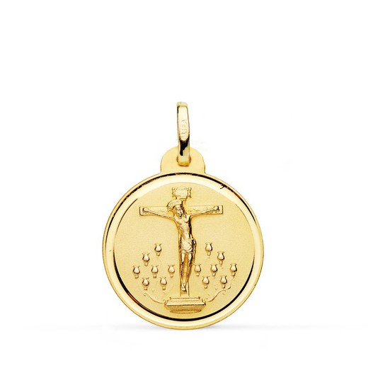 Christus van de lagune-medaille 18kt gouden ring 20 mm 26001427