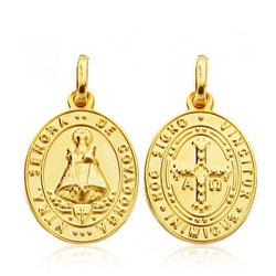 Medalla Escapulario Virgen de Covadonga y Cruz Oro 18kts 20x14mm 13000176