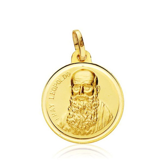 Χρυσό μετάλλιο Fray Leopoldo 18 καρατίων 18 χιλιοστά P2875-118