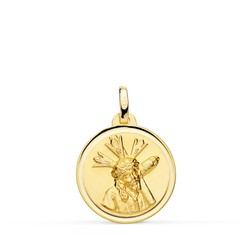 Great Power Medal 18kt Gold Bezel 18mm P7143-118