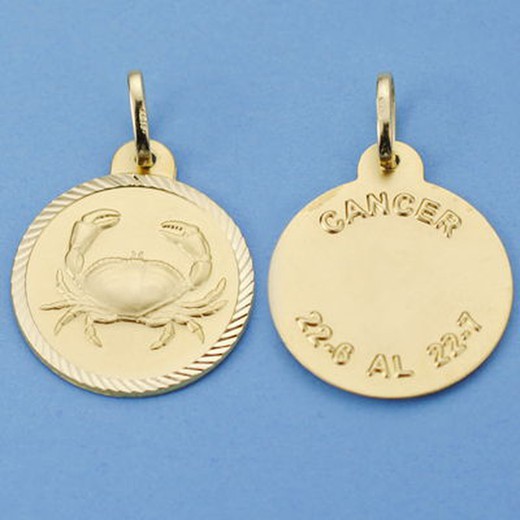 Cancer Horoscope Medal 18kts Gold 20mm 26001012CA