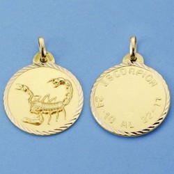 Medaglia Oroscopo Scorpione in oro 18kt 20mm 26001012ES