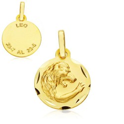 Medalla Horoscopo Leo Oro 18kts 13mm 26000174LE