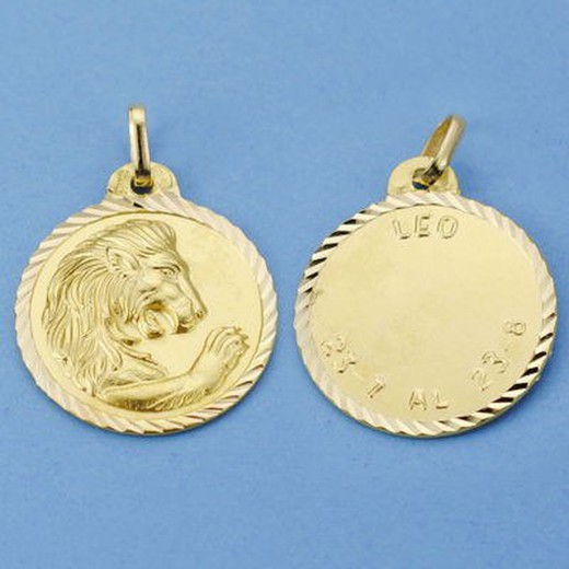 Horoscoop Leo gouden medaille 18kts 20 mm 26001012LE