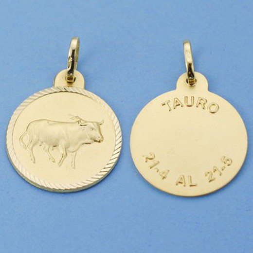 Stier Gold Horoskop Medaille 18kts 20mm 26001012TA