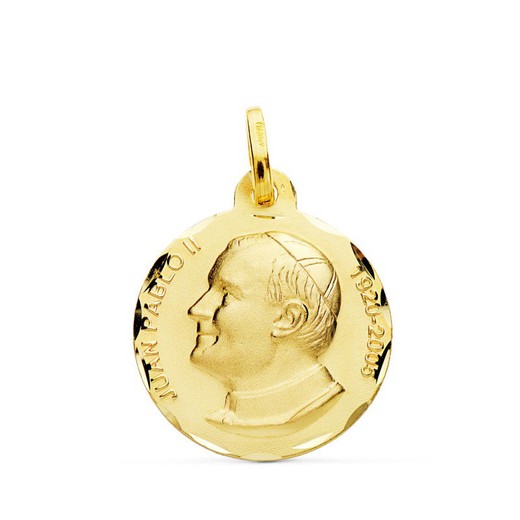 Johannes Paulus II gouden medaille 18kts 18mm 27000233