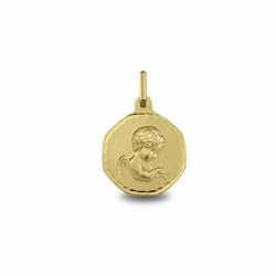 Medalla Oro 18kts Angelito Argyor MRM 16,5mm (18)1431415ND Bisel Facetado