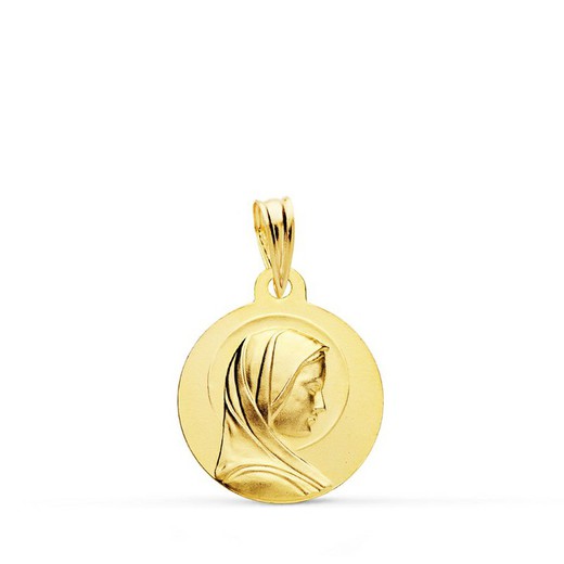Medalla Oro 18kts Maria Francesa 16mm 27000259