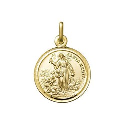 Medalla Oro 18kts Santa Marta Argyor MRM 14mm (18)0121948-14mm Bisel