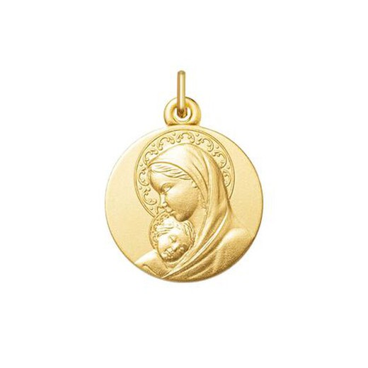 Medalla Oro 18kts Virgen Con Niño Argyor MRM 18mm (18)1269002-18mm Mate