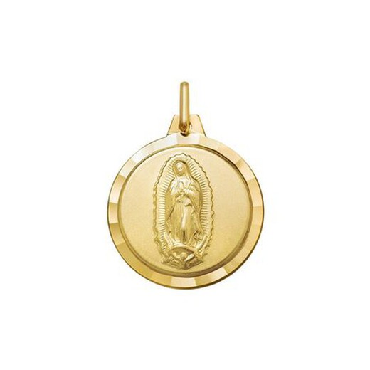 Medalla Oro 18kts Virgen De Guadalupe Argyor MRM 18mm (18)1000255-18mm Bisel