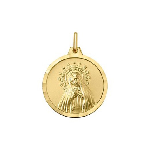 Medalla Oro 18kts Virgen De Paloma Argyor MRM 16mm (18)1000273-16mm Bisel