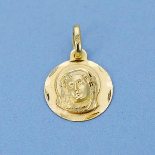 Médaille Or 18kts Virgin Girl 14mm 26000477