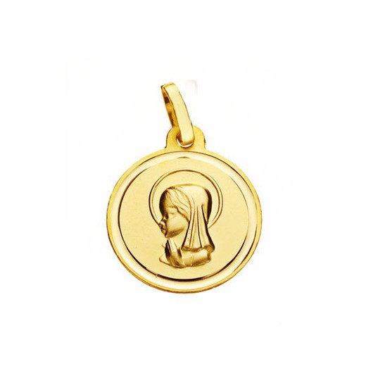 Medalla Oro 18kts Virgen Niña 16mm 27000203