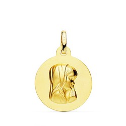 18kts gouden medaille Virgin Girl 16 mm 27000244