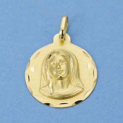 18kts Gold Medal Virgin Girl 18mm 26000762