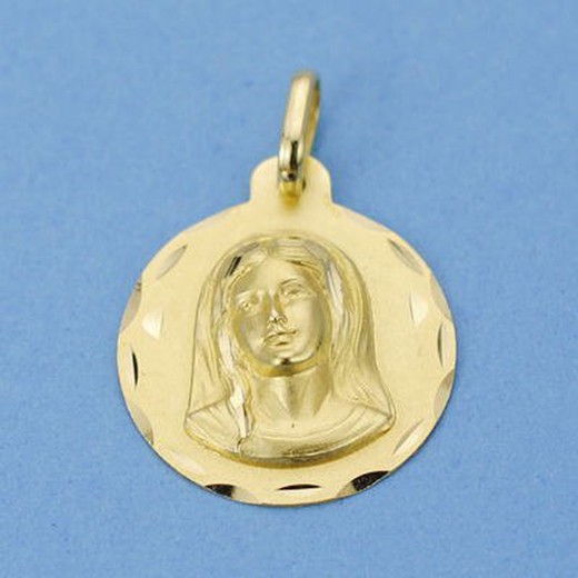 Médaille Or 18kts Vierge Fille 18mm 26000762