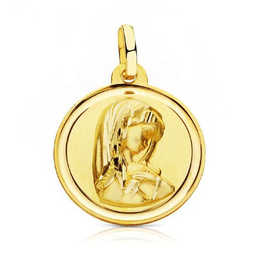 18kts Χρυσό μετάλλιο Virgin Girl 18mm 26001437