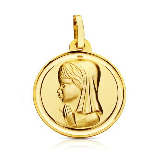18kts Gold Medal Virgin Girl 18mm 27000202