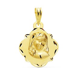 18kts Goldmedaille Virgin Girl 19x16mm 27000011