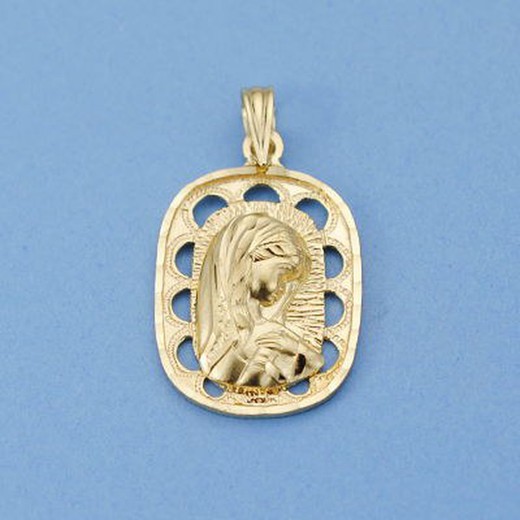 Médaille Or 18kts Vierge Fille 23x15mm 26000071