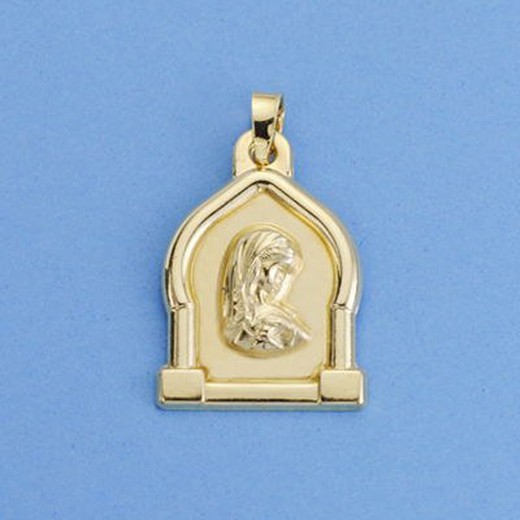 Médaille Or 18kts Vierge Fille 23x17mm 26000649