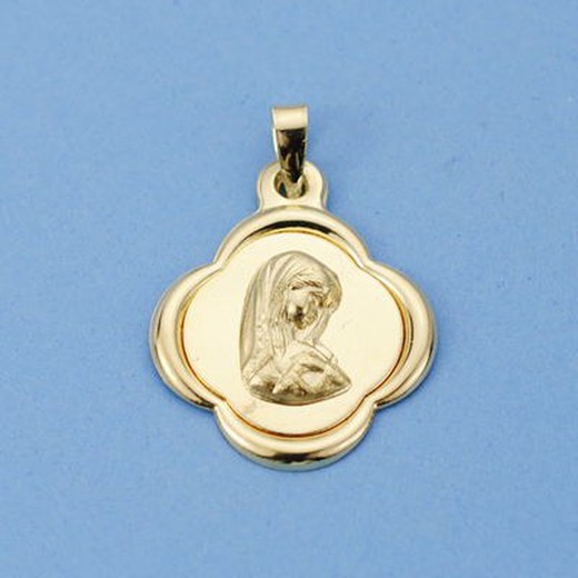 Médaille Or 18kts Vierge Fille 23x19mm 26000648