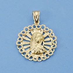 18kts Gold Medal Virgin Girl 24mm 26000073