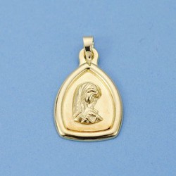 18kts Gold Medal Virgin Girl 24x16mm 26000651