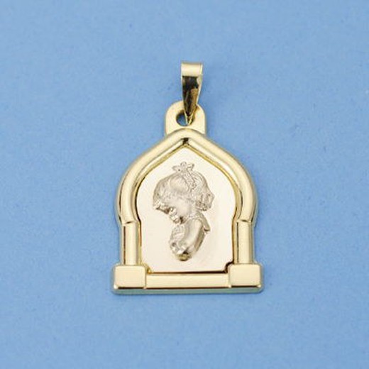 Médaille Or 18kts Vierge Fille 24x17mm 26000478