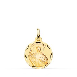 Médaille d'or 9 carats 16 mm 9K070691 San Vicente Ferrer