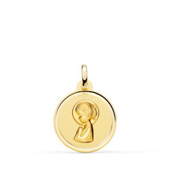 Medalha de Ouro 9kt 16mm 9KP9200-116 Virgem Menina