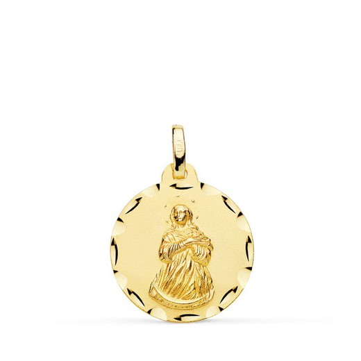 Medalla Oro 9kts 18mm 9KP8065-318 Virgen Inmaculada