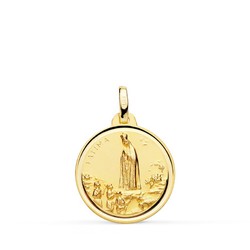 Medalla Oro 9kts 18mm 9KP8070-118 Virgen De Fatima