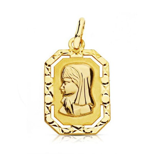 Médaille Or 9kt 20x12mm 9K16504 Fille Vierge