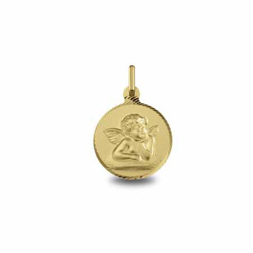 Medalla Oro 9kts Angelito Argyor MRM 16,50mm (9)1430454F Bisel Facetado