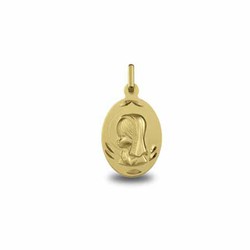 Medalla Oro 9kts Virgen Niña Argyor MRM 22x14mm (9)1433104 Facetado